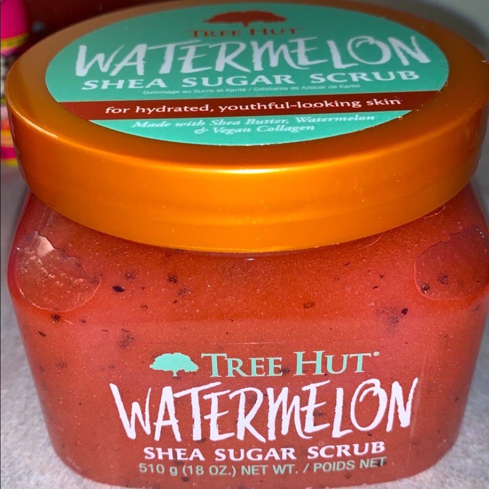 Watermelon tree hut scrub